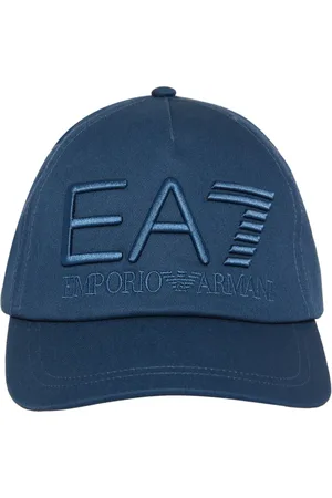 EA7 Logo-embroidered cotton cap