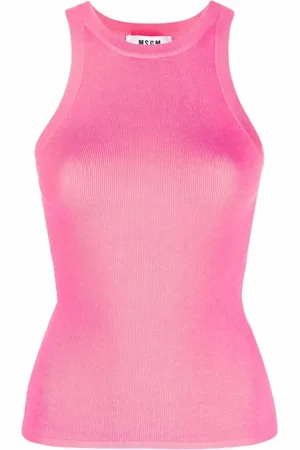 Msgm Ribbed-knit sleeveless top