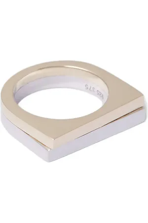 TOM WOOD Geometric ring (set of two)