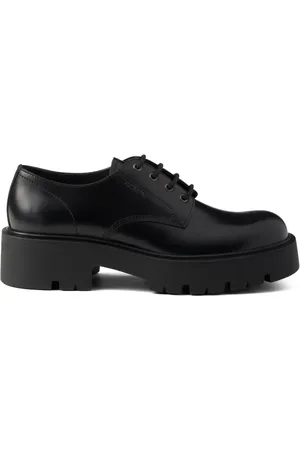 Prada Chunky sole leather derby shoes