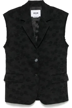 Msgm Floral-jacquard blazer