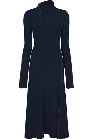 Proenza Schouler Roll-neck ribbed midi dress