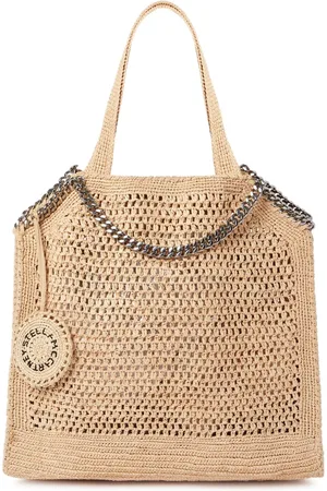 Stella McCartney Small Falabella raffia tote bag