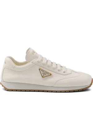 Prada Triangle-logo leather sneakers