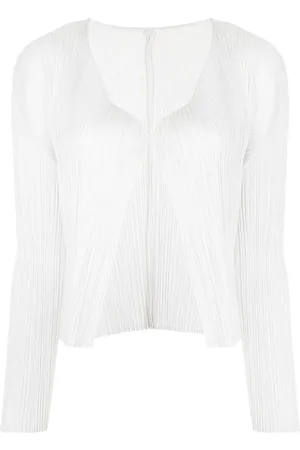 PLEATS PLEASE ISSEY MIYAKE Cropped pliss?? cardigan