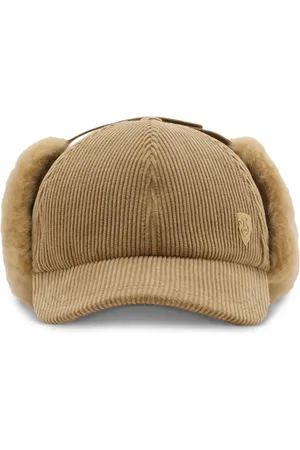 Burberry Shearling-trim corduroy cap