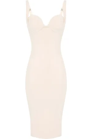 Elisabetta Franchi Bustier-neck midi dress