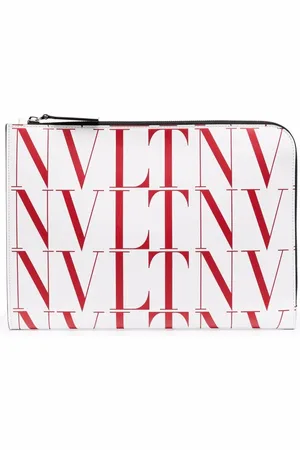 VALENTINO GARAVANI VLTN logo-print clutch bag