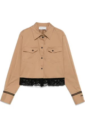 Ermanno Firenze Lace-trim shirt
