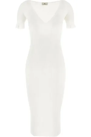 Elisabetta Franchi Ribbed-knit midi dress