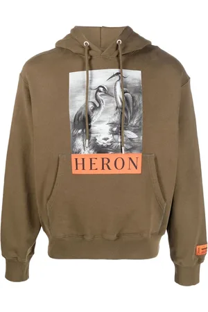 Heron Preston Graphic-print cotton hoodie