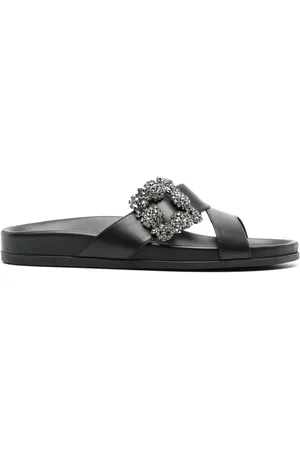 Manolo Blahnik Chilanghi leather slides
