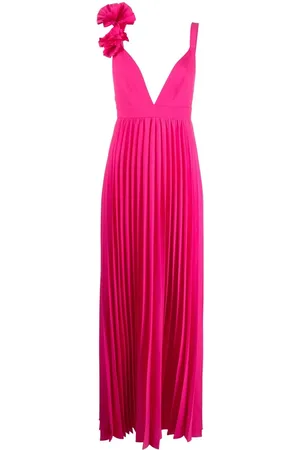 P.A.R.O.S.H. Palmer pleated maxi dress
