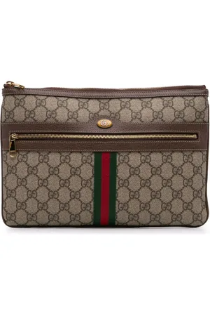 Gucci 2000-2015 Large GG Supreme Ophidia Web clutch bag