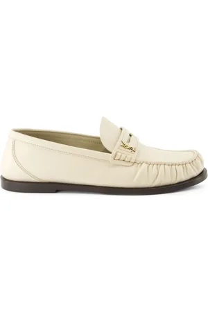 Saint Laurent Logo-plaque leather loafers