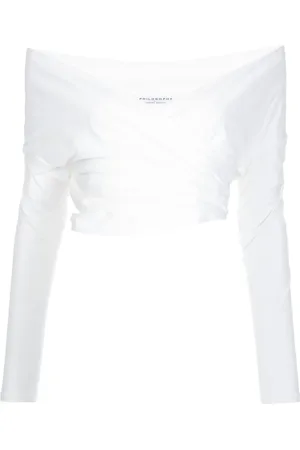 Serafini Wraped open-shoulders top