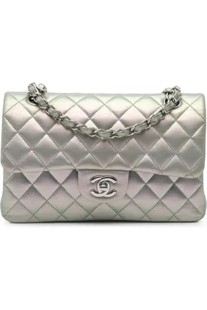 CHANEL 2021-2024 Small Classic Iridescent Lambskin Double Flap shoulder bag