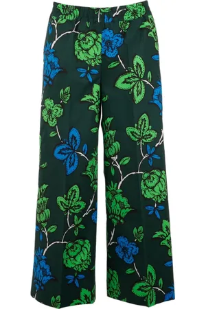 P.A.R.O.S.H. Floral-print cotton trousers