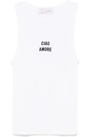 GIADA BENINCASA Ciao Amore-embroidered tank top