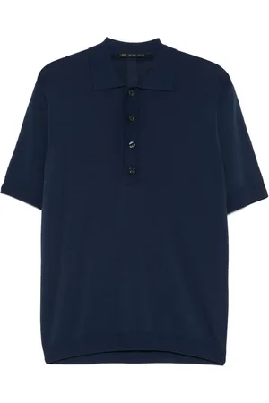 LOW BRAND Fine-knit polo shirt