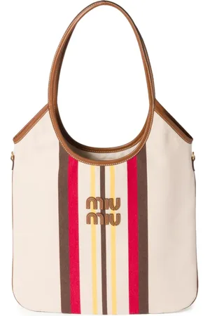 Miu Miu Ivy striped tote bag