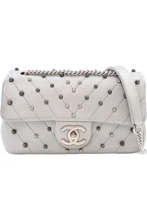 CHANEL 2017-2018 Mini Rectangular Chevron Lambskin Stud Wars Flap shoulder bag