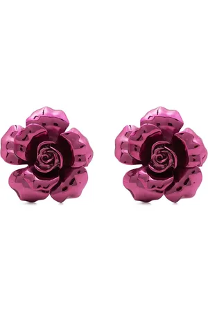Roberto Cavalli Oversize rose earrings