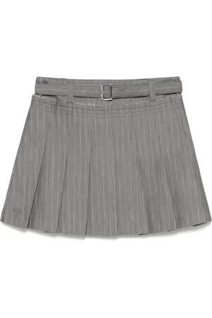 tout a coup Striped pleated skirt