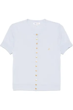 AGNÈS B. Swing short-sleeved cotton snap cardigan