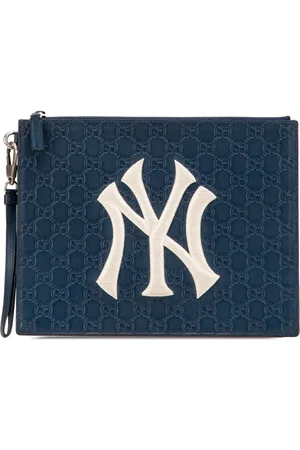 Gucci 2016-2024 Guccissima NY Yankees Zip clutch bag