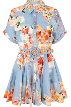 HEMANT AND NANDITA Linen-cotton dress