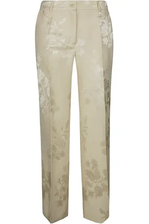 P.A.R.O.S.H. Floral-motif straight trousers