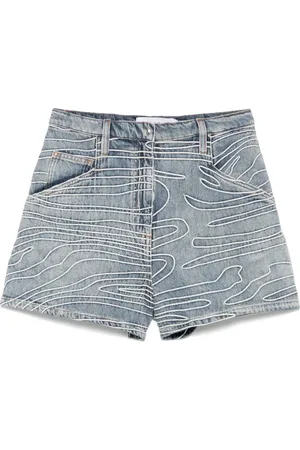 IRO Embroidered denim shorts