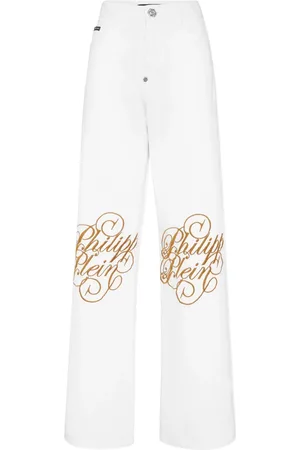 Philipp Plein Logo-embroidered jeans
