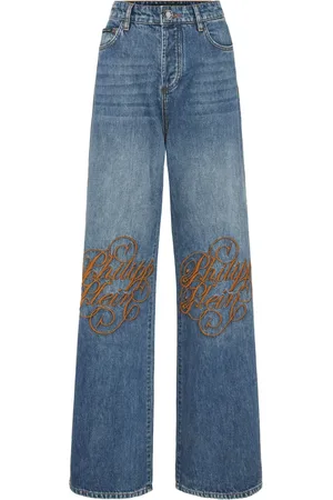 Philipp Plein Logo-embroidered jeans