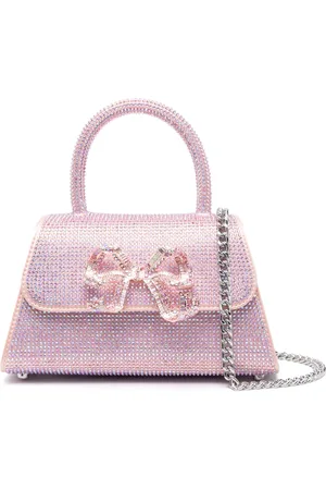 Self-Portrait Bow-detailing crystal-embellished bag