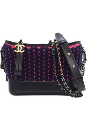 CHANEL 2019 Small Knit and Calfskin Gabrielle Hobo crossbody bag