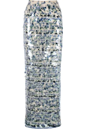 Paris Georgia Sequin-embellished midi skirt