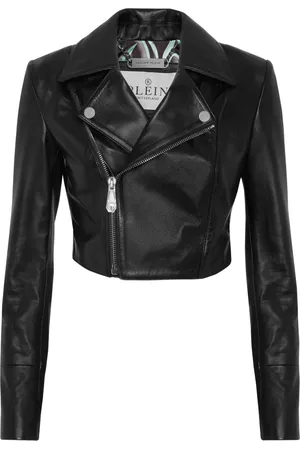 Philipp Plein Flame Racing leather jacket