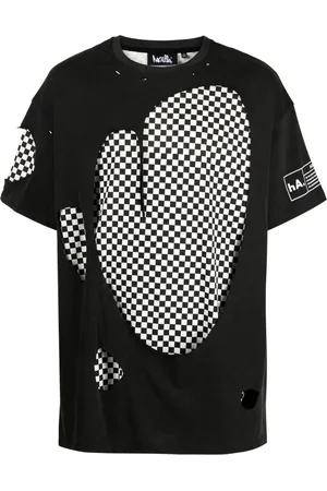 HACULLA Layered checkerboard-print cotton T-shirt