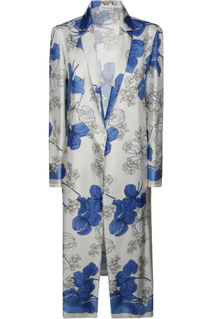 P.A.R.O.S.H. Floral-print silk coat
