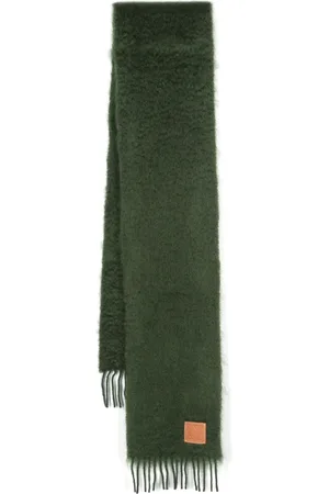 Loewe Debossed-anagram mohair-blend scarf