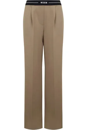 Msgm Logo-waistband trousers