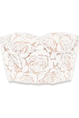 ERMANNO SCERVINO Floral-motif crop top