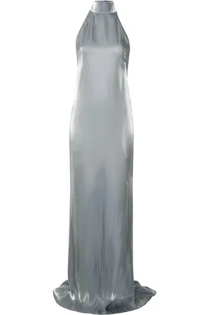 LAPOINTE Metallic-effect organza gown
