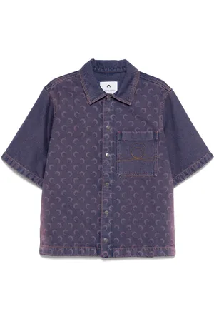 Marine Serre Moon Laser denim shirt