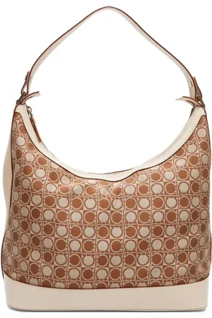 Salvatore Ferragamo 2010-2020s Gancini Pattern Canvas shoulder bag