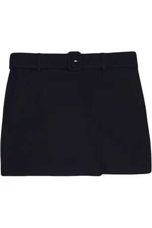 Ami High-waisted belted miniskirt