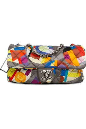 CHANEL 2014-2015 Small Printed Nylon Coco Color Flap shoulder bag