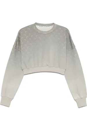 Marine Serre Moon fleece cropped sweatshirt